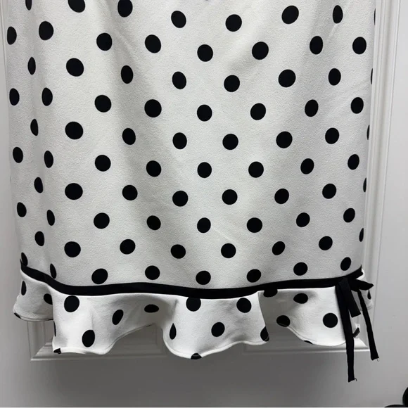 Betsey Johnson Black and White Polka Dot Dress with Heart Cutout Back - Picture 5 of 11